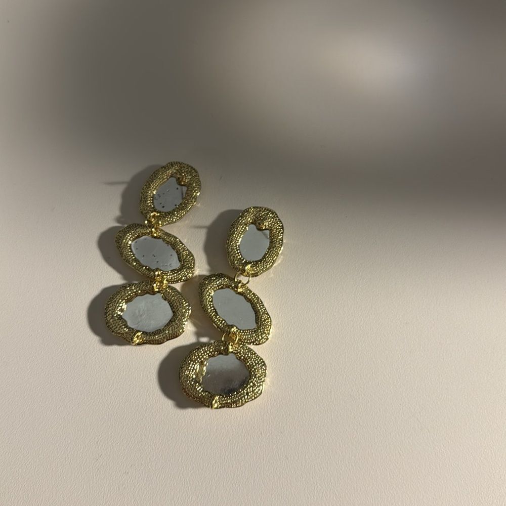 Costume Jewerly Drop Gems Stones Earrings - Picture 5 of 5
